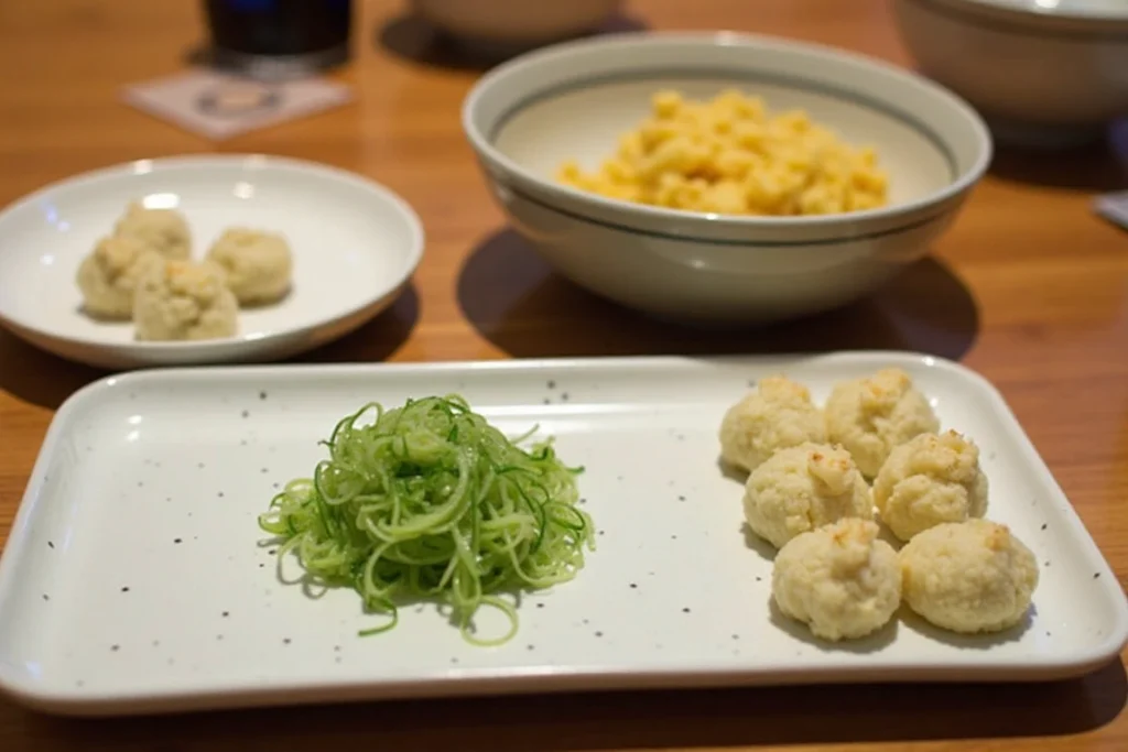 Din Tai Fung cucumber served with dim sum and noodles.