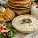 A variety of cottage cheese-based dishes, showcasing different meal ideas for incorporating cottage cheese into your weekly diet.