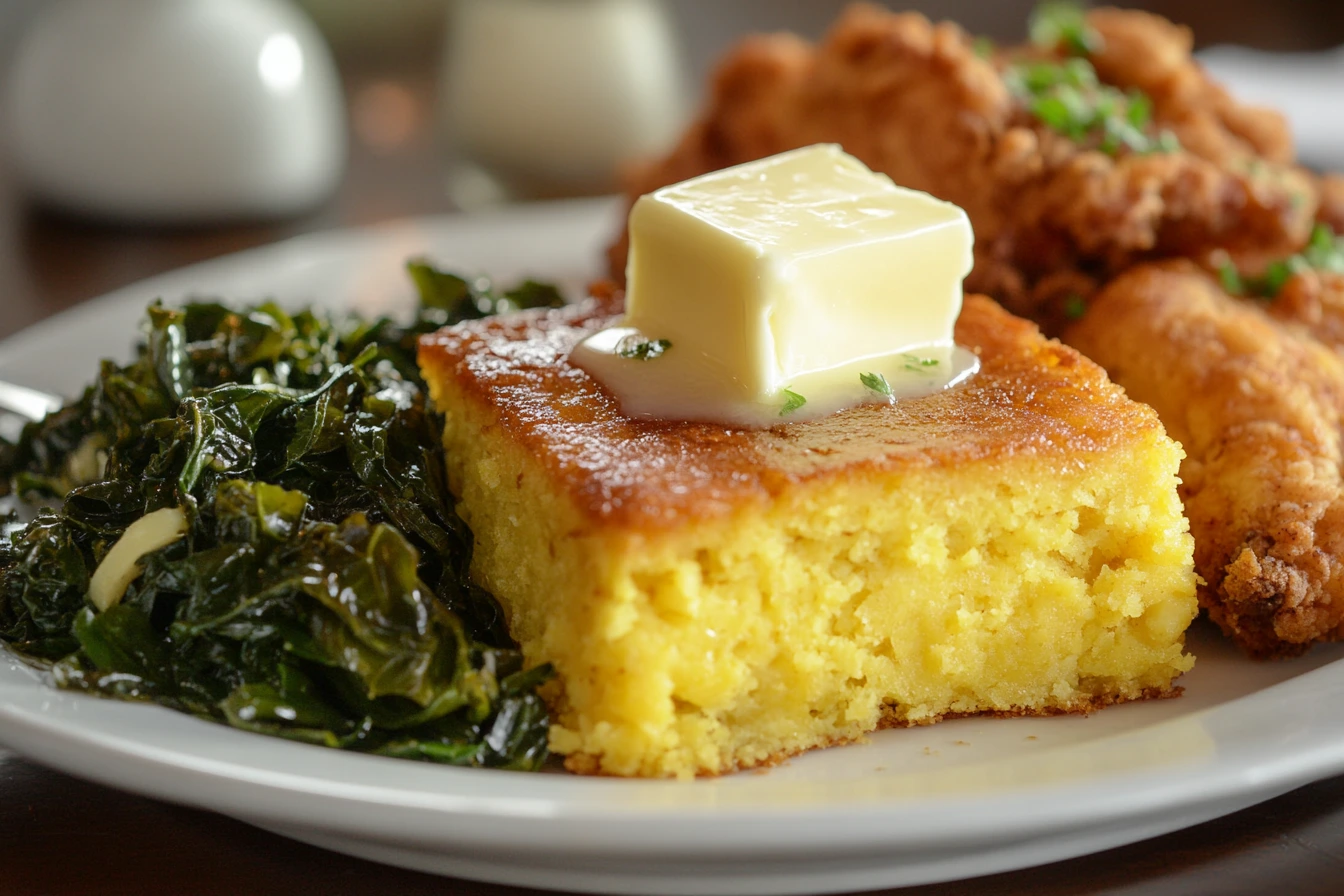 Cornbread served with classic Southern dishes