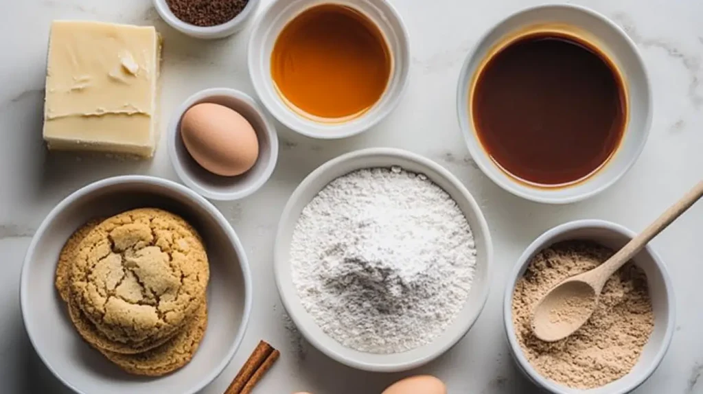 Ingredients for Salted Caramel Cheesecake Cookies