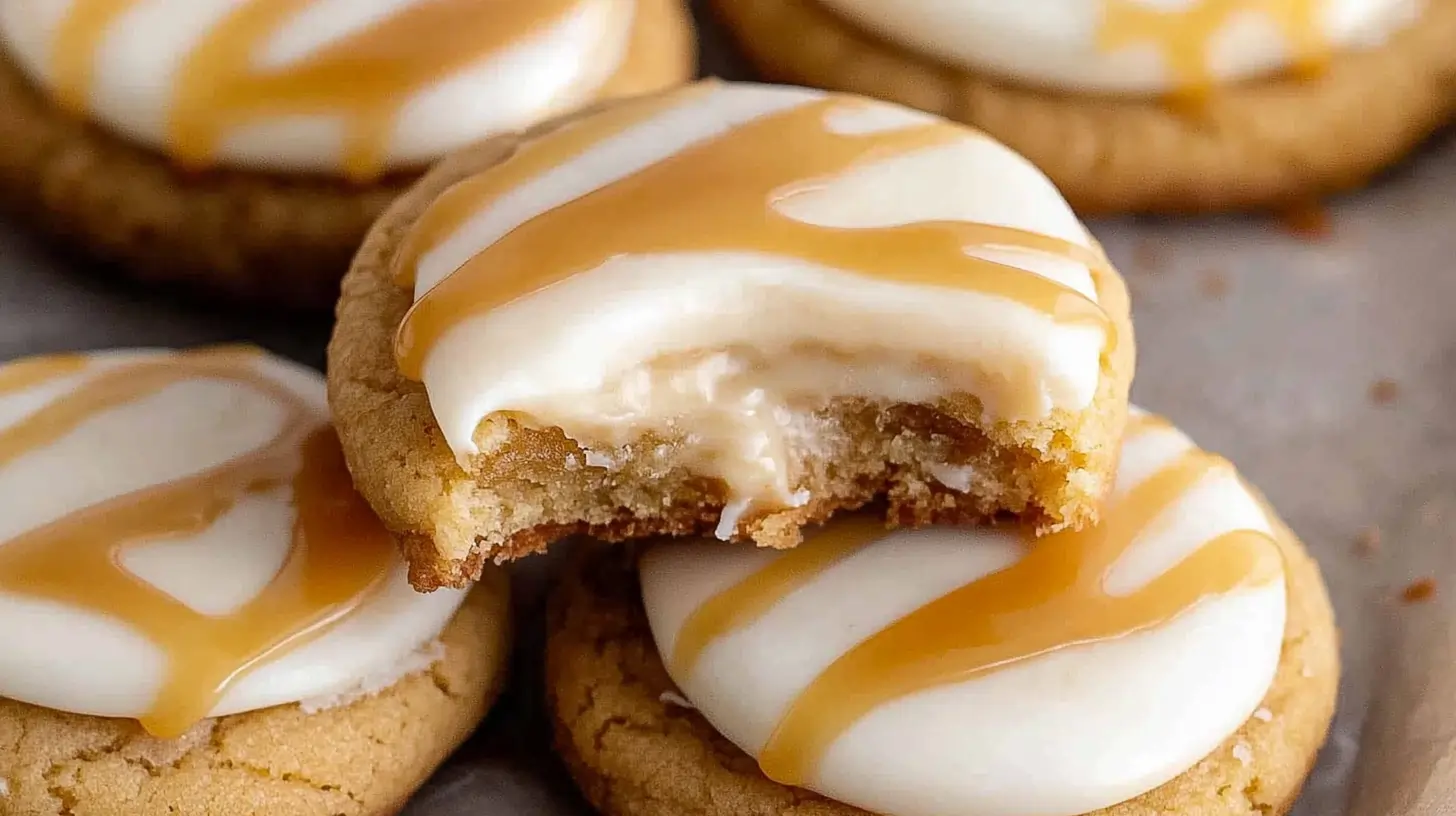 Salted Caramel Cheesecake Cookies