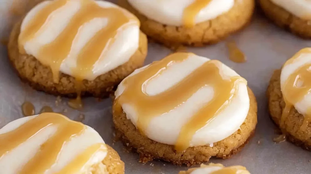 Serve Salted Caramel Cheesecake Cookies