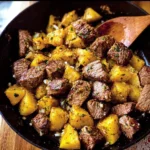 Garlic Steak Bites and Potatoes: A Satisfying Skillet Supper for Busy Nights