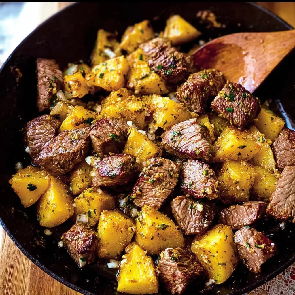 Garlic Steak Bites and Potatoes: A Satisfying Skillet Supper for Busy Nights