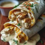 Cheesy Garlic Chicken Wraps